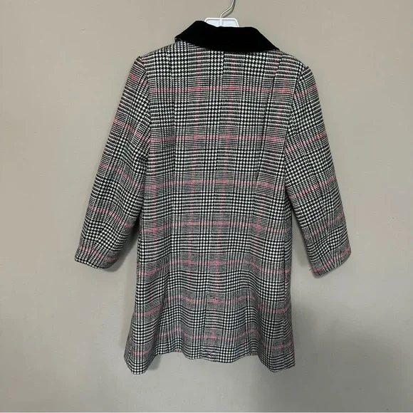Edgehill Collection Black and Pink Plaid Kids Coat